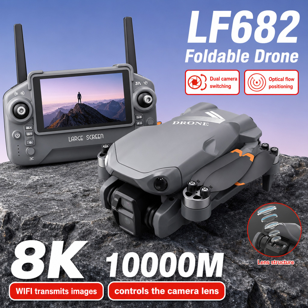 Drone Gimbal Mount - Luftbild-Drohne LF682 mit 8K HD Dual-Kameras,