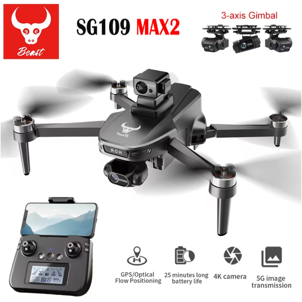 Drone Gimbal Brushless - SG109 MAX2 Professionelle FPV 8K Kamera