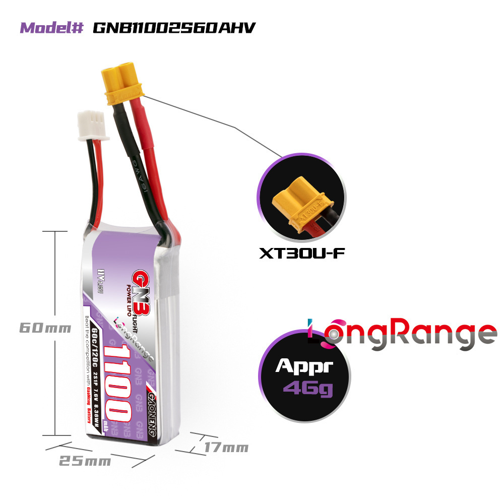 GNB 1100 mAh 2S 3S 4S 6S 60C/1 – Drone Gimbal Controller Bewertung und Preis
